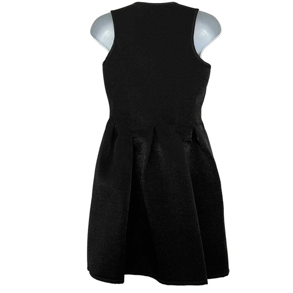 Marciano Women's Black Metallic Neoprene Sleeveless Mini-Dress Pockets - Size 0 - Picture 6 of 9